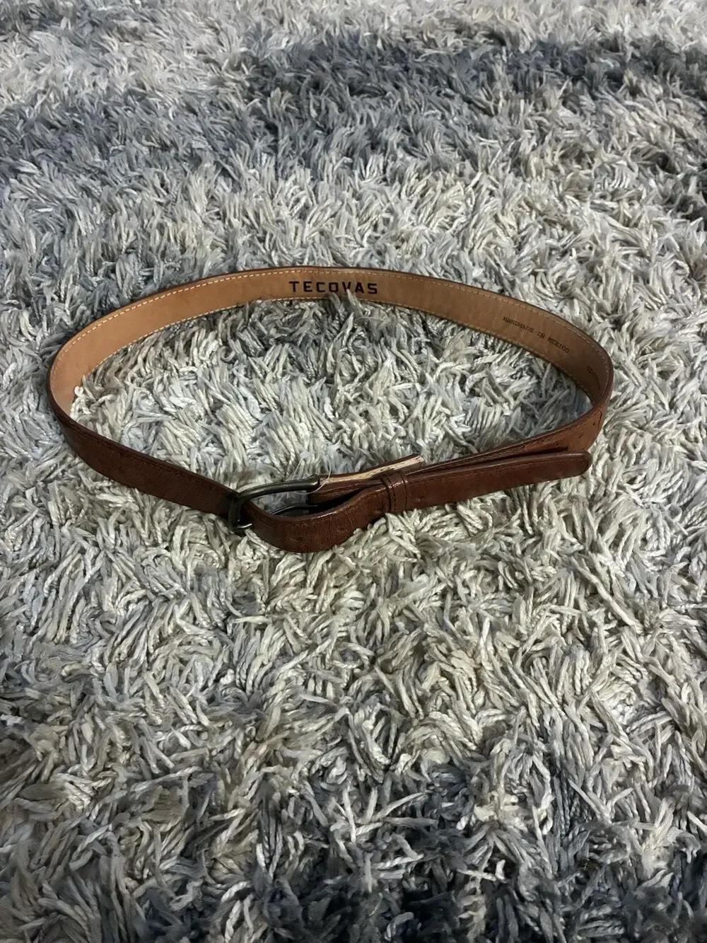 Tecovas Brown Genuine Ostrich Leather Belt Men’s Size 34 - 5 Hole - Handmade